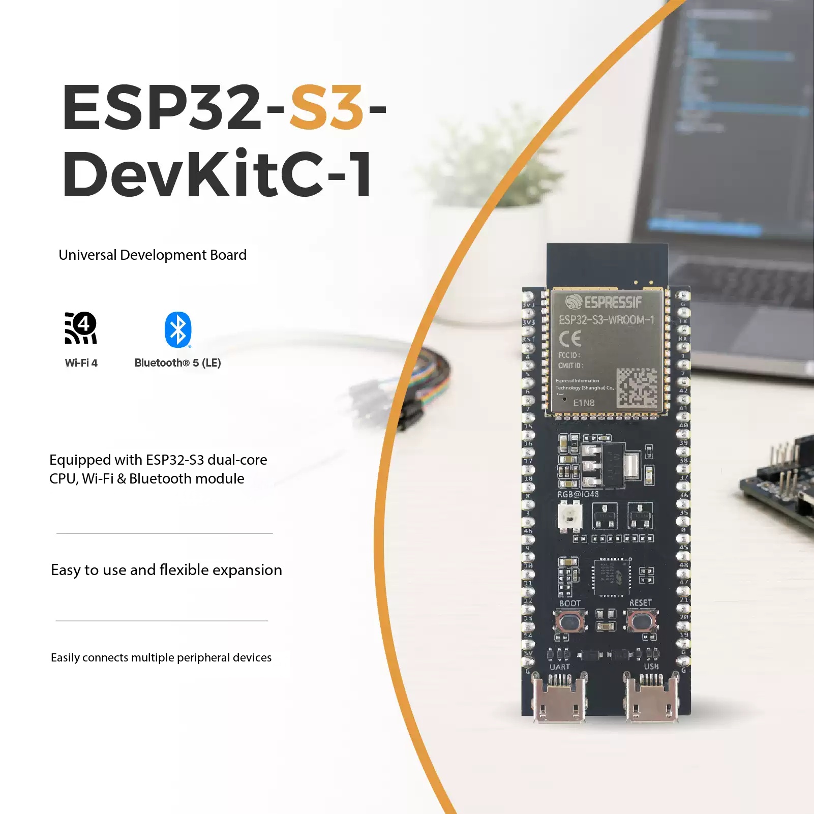 Esp32 S3 Devkitc 1 - 에스프레시프 ESP32-S3-DevKitC-1 듀얼 코어 Wi-Fi 블루투스
