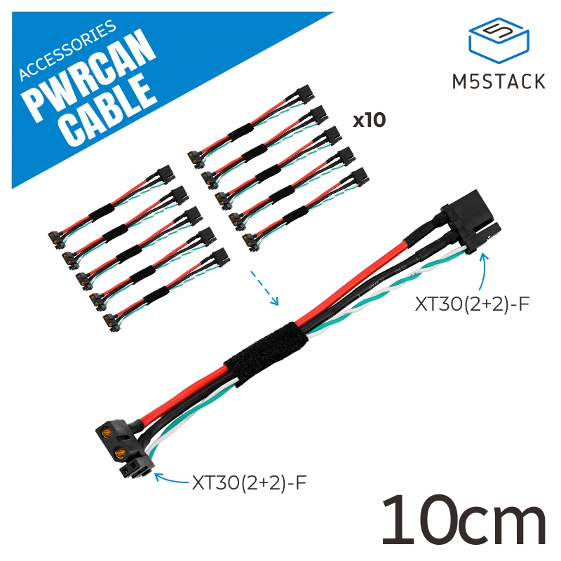 M5Stack Core2 - 모듈용 M5Stack 공식 PwrCAN 케이블 -10cm(10개)