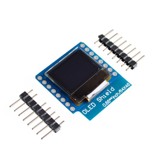 Wemos D1 Mini - 0.66인치 OLED LED LCD 디스플레이 쉴드