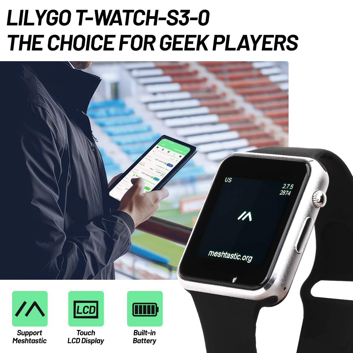Ttgo T Watch - T-Watch-S3 ESP32-S3 개발 보드 LILYGO LoRa