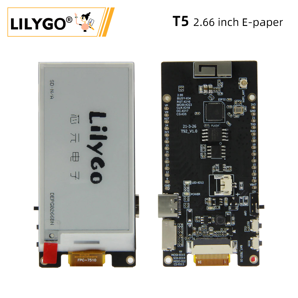 Ttgo Tdisplay - LILYGO® TTGO T5 2.66-Inch E-Paper 2.66