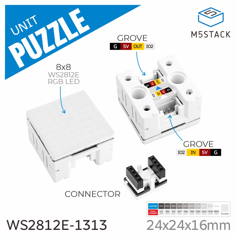M5Stack 공식 퍼즐 유닛, 8x8 LED 매트릭스 - M5Stack Core2 리뷰 및 가격