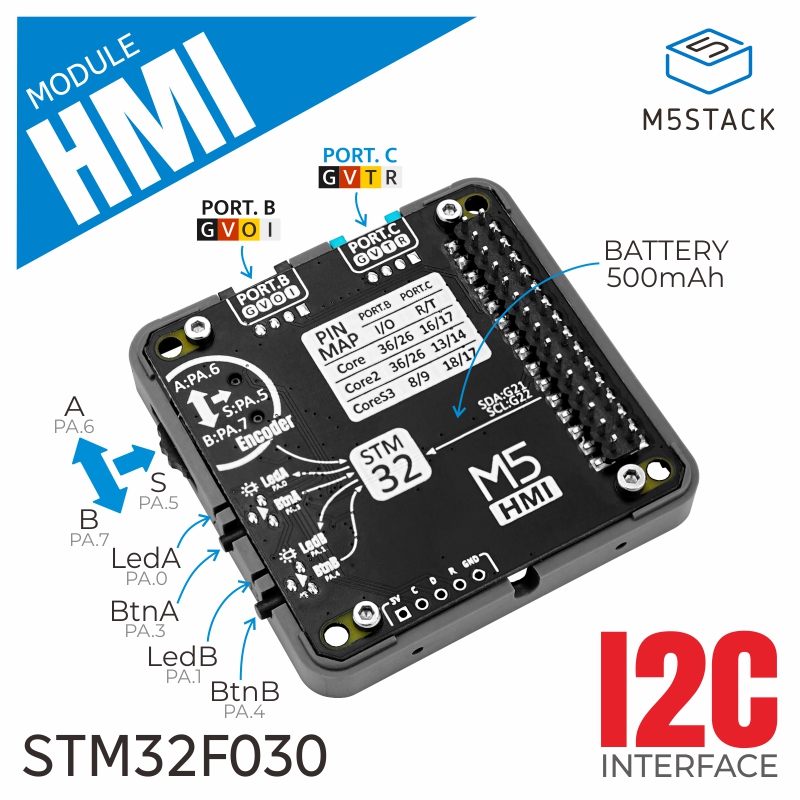 M5Stack 공식 HMI 모듈, 인코더 및 500mA - M5Stack 리뷰 및 가격