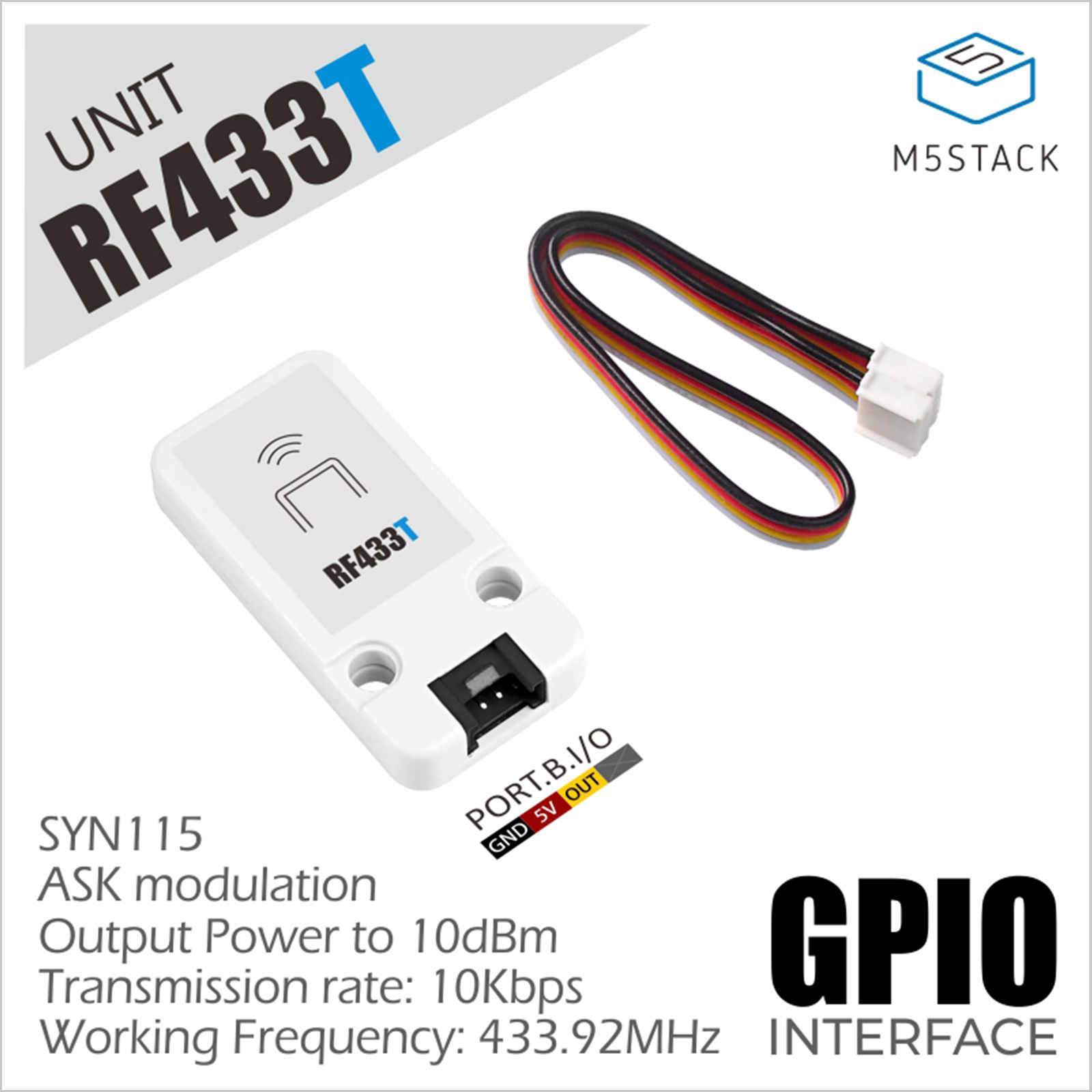 M5Stack 공식 RF UNIT 433MHz 송신기( - M5Stack 리뷰 및 가격